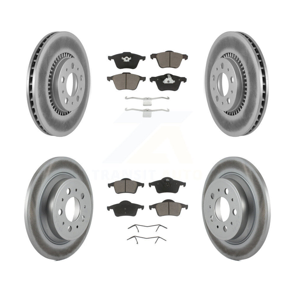 Front Rear Coat Brake Rotor Ceramic Pad Kit For Volvo S60 With 305mm Diameter KGC-103588