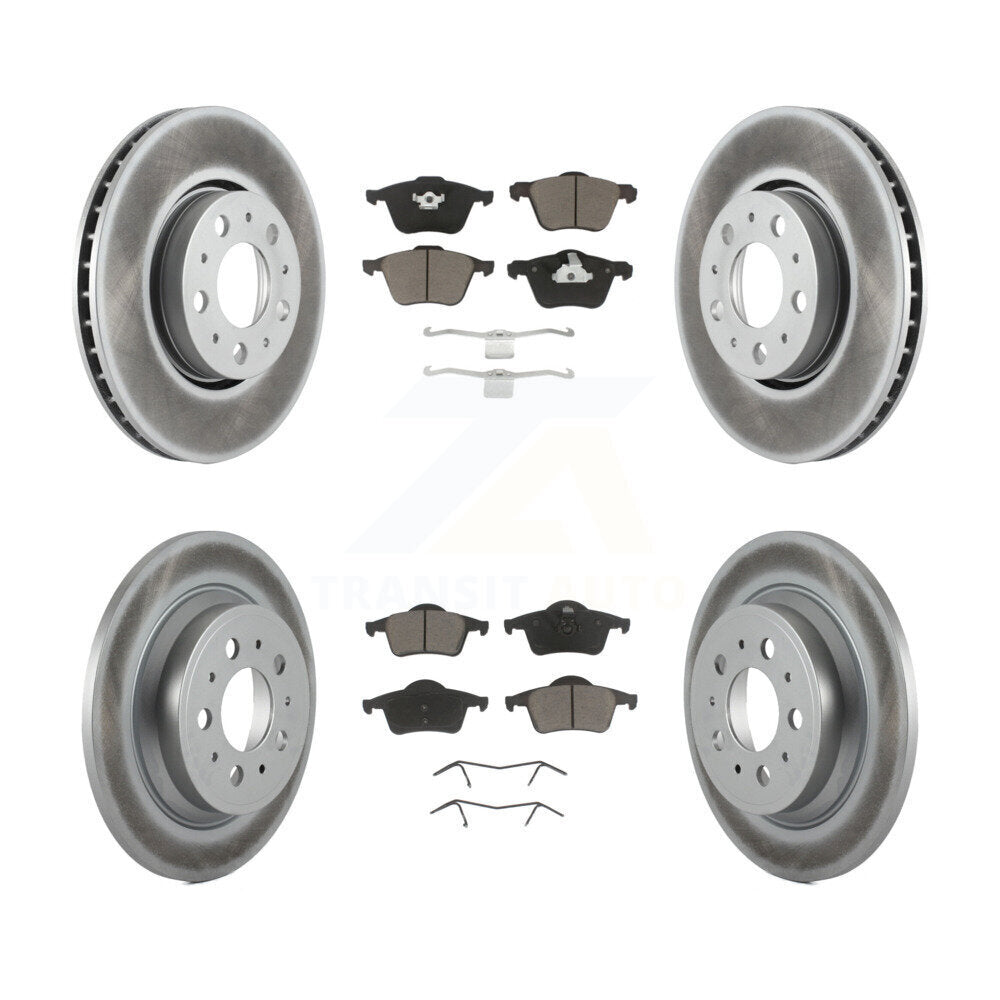 Front Rear Coat Brake Rotor Ceramic Pad Kit For Volvo S60 With 286mm Diameter KGC-103589
