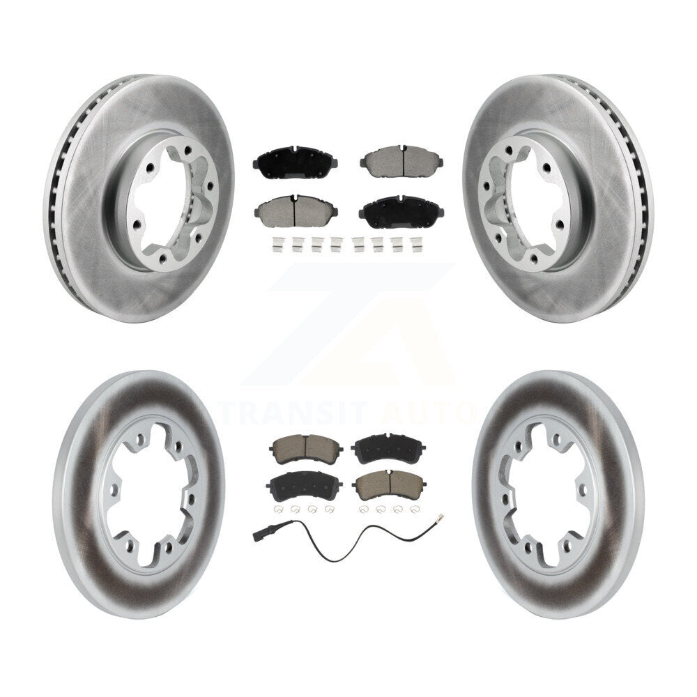 Front Rear Coat Brake Rotors Ceramic Pad Kit For Ford Transit-250 Transit-150 Transit-350 KGC-103591