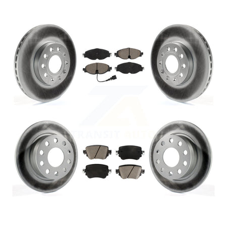 Front Rear Coated Disc Brake Rotors And Ceramic Pads Kit For Volkswagen Golf SportWagen KGC-103595