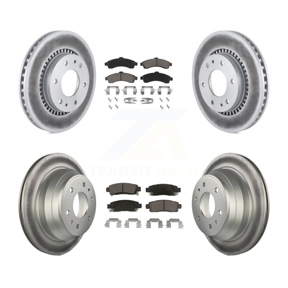 Front Rear Coat Brake Rotors Ceramic Pad Kit For 2006 Isuzu Ascender With 3rd Row Seating KGC-103598