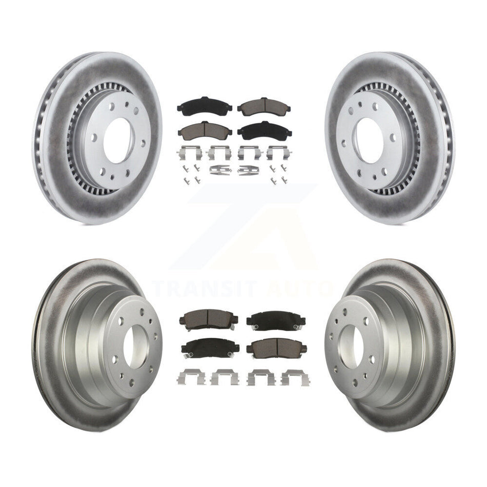 Front Rear Coat Brake Rotors Ceramic Pad Kit For 2006 Isuzu Ascender With 3rd Row Seating KGC-103598