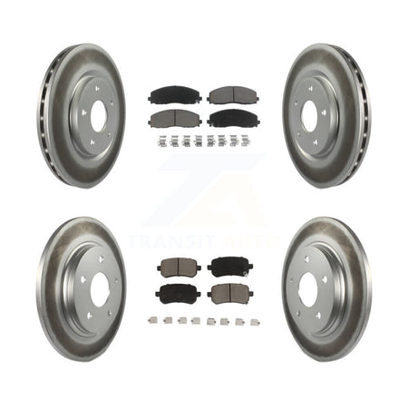 Front Rear Coated Disc Brake Rotors And Ceramic Pads Kit For Volkswagen Routan KGC-103599