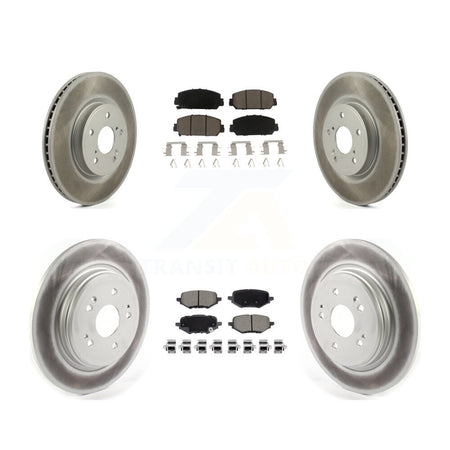 Front Rear Coated Disc Brake Rotors And Ceramic Pads Kit For 2023 Honda HR-V KGC-103604