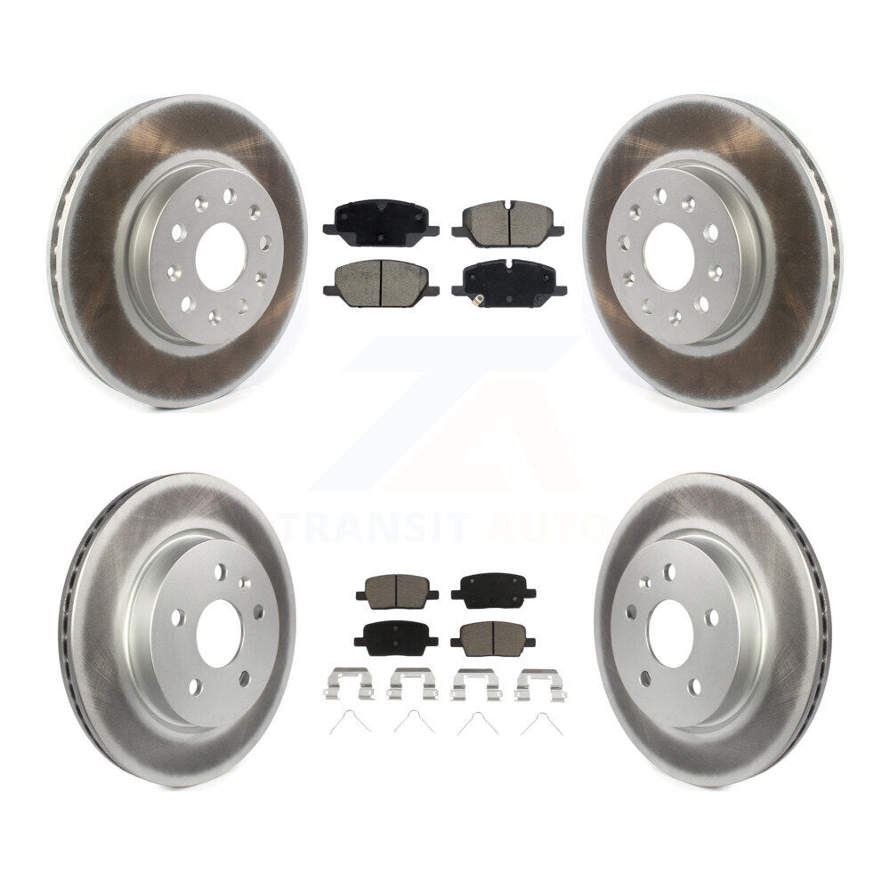 Front Rear Coated Disc Brake Rotors And Ceramic Pads Kit For Chevrolet Camaro LT KGC-103605