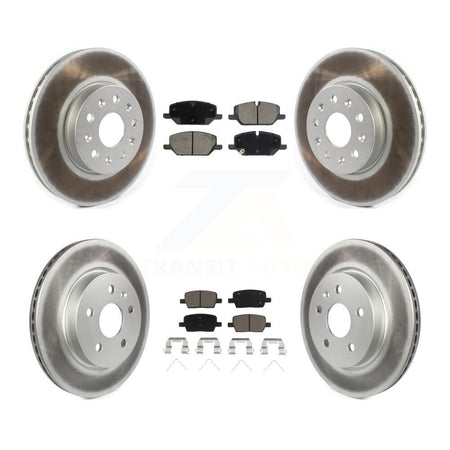 Front Rear Coated Disc Brake Rotors And Ceramic Pads Kit For Chevrolet Camaro LT KGC-103605