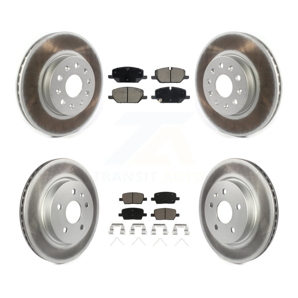 Front Rear Coated Disc Brake Rotors And Ceramic Pads Kit For Chevrolet Camaro LT KGC-103605