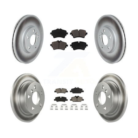 Front Rear Coated Disc Brake Rotor Ceramic Pad Kit For 2022 Mini Cooper S with GAS engine KGC-103606
