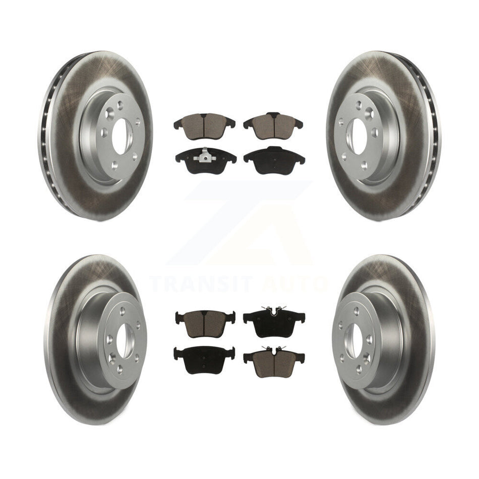 Front Rear Coated Disc Brake Rotors And Ceramic Pads Kit For Land Rover Range Evoque KGC-103612