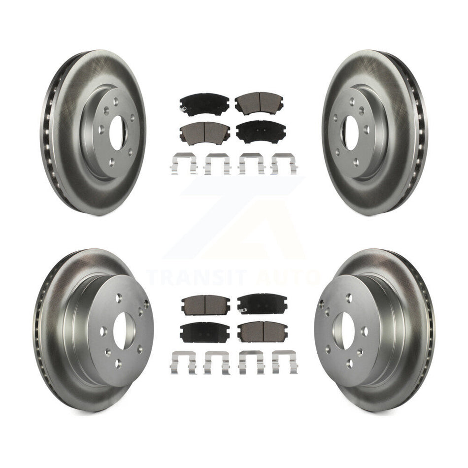 Front Rear Coated Disc Brake Rotors And Ceramic Pads Kit For GMC Terrain KGC-103620