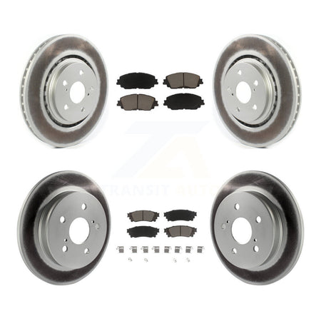 Front Rear Coated Brake Rotors Ceramic Pad Kit For 2020 Toyota Camry XSE With TRD Package KGC-103621
