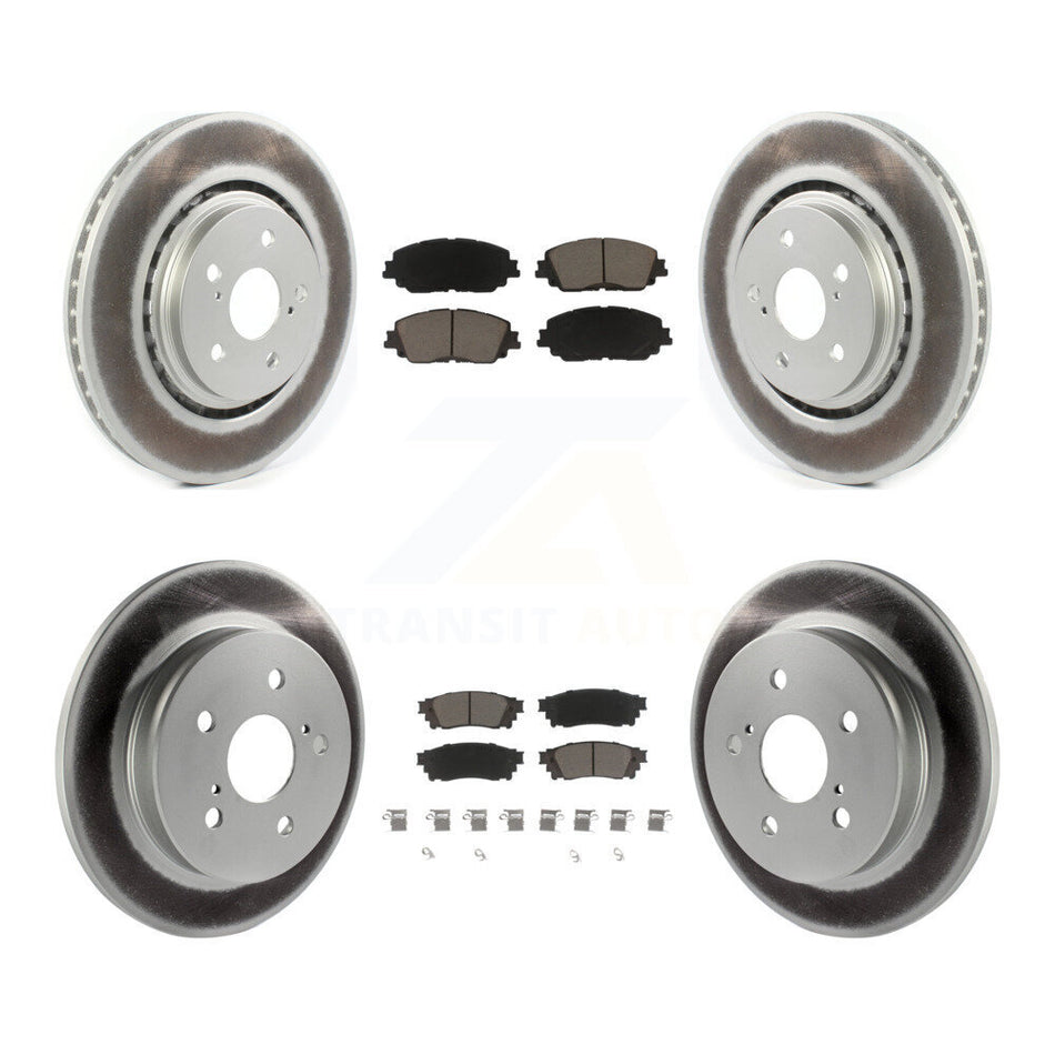 Front Rear Coated Brake Rotors Ceramic Pad Kit For 2020 Toyota Camry XSE With TRD Package KGC-103621
