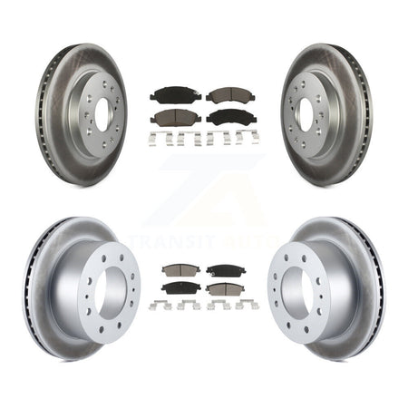 Front Rear Coat Disc Brake Rotor Ceramic Pad Kit For 2011 Chevrolet Silverado 1500 Hybrid KGC-103622
