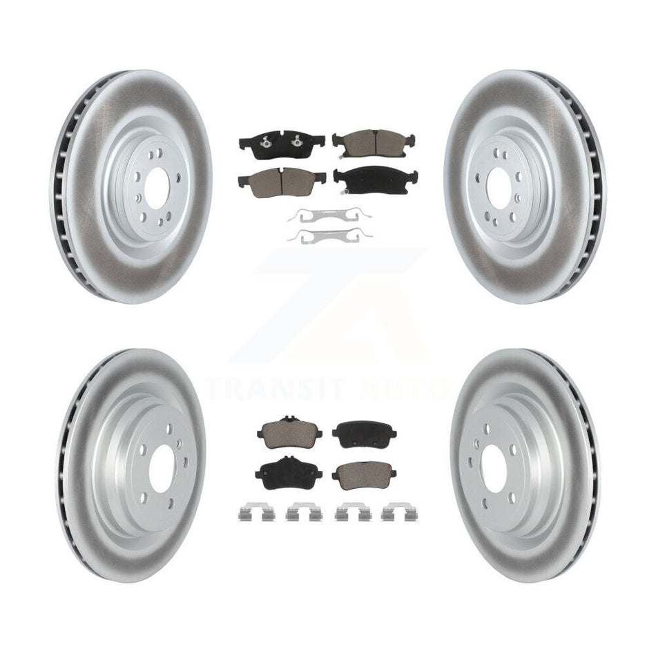 Front Rear Coat Brake Rotors Ceramic Pad Kit For 19 Mercedes-Benz GLE400 With AMG Package KGC-103627