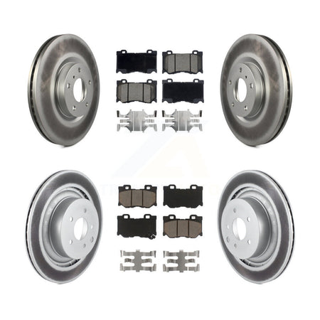 Front Rear Coat Brake Rotor Ceramic Pad Kit For 09-13 INFINITI G37 AWD With Brembo Brakes KGC-103633
