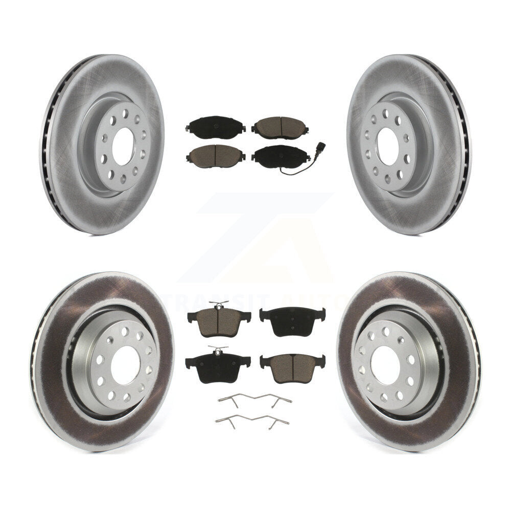 Front Rear Coated Disc Brake Rotors Ceramic Pad Kit For Volkswagen Arteon Audi A3 Quattro KGC-103638
