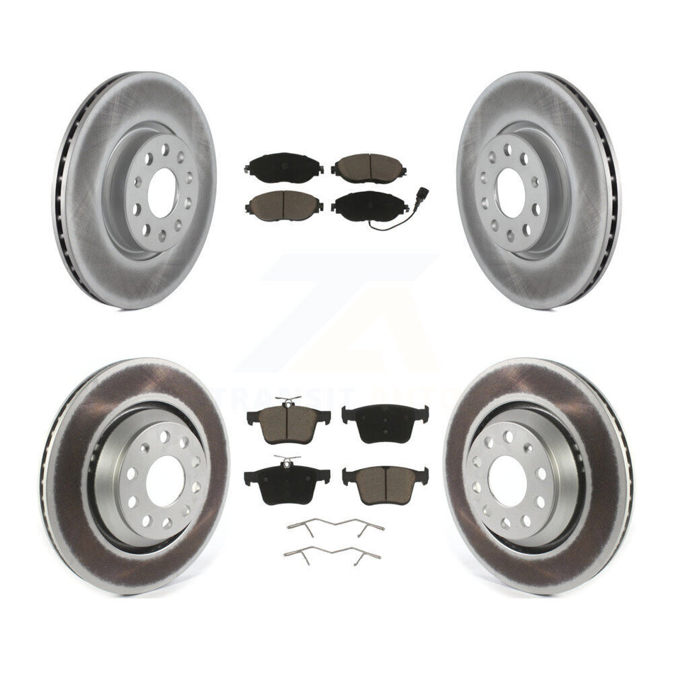 Front Rear Coated Disc Brake Rotors Ceramic Pad Kit For Volkswagen Arteon Audi A3 Quattro KGC-103638
