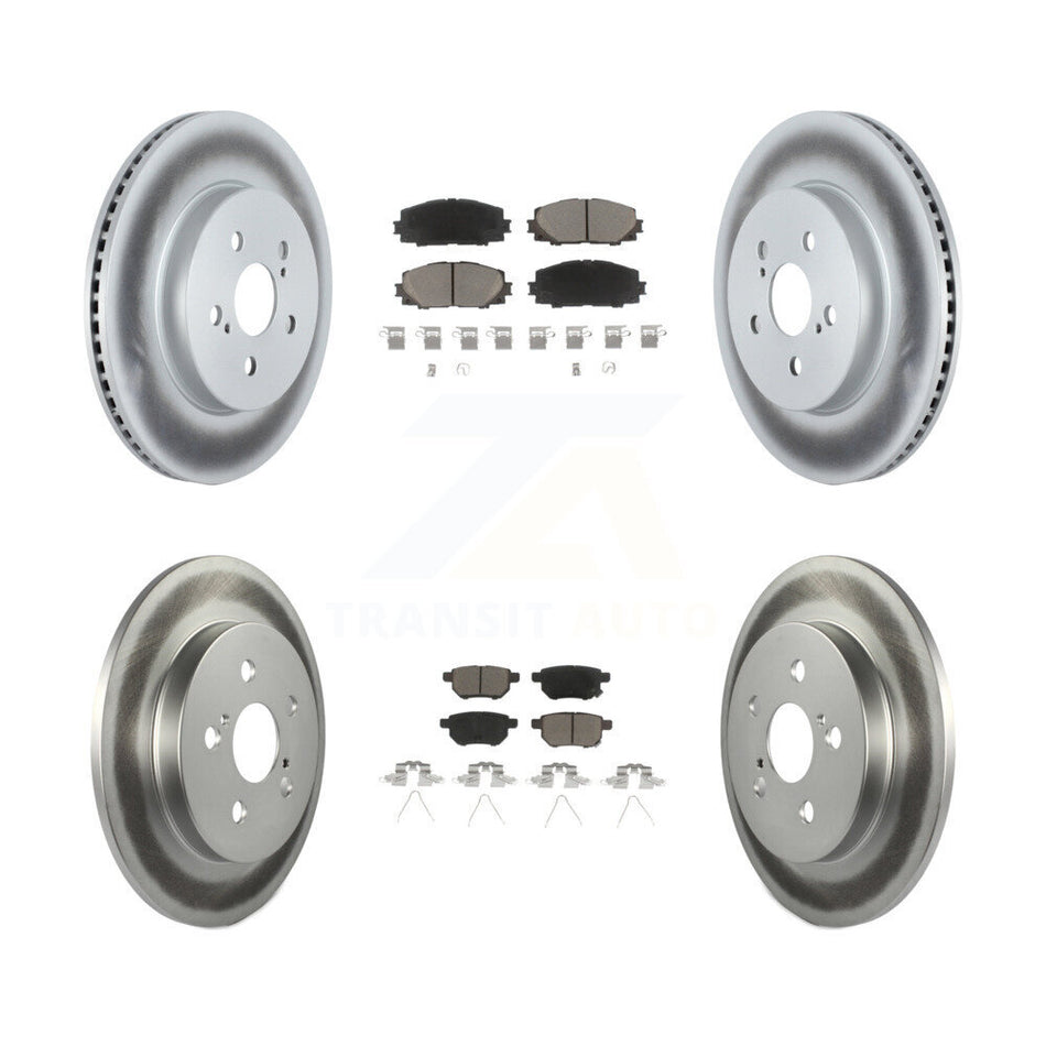 Front Rear Coated Disc Brake Rotor Ceramic Pad Kit For 2019 Toyota Prius Prime From 05 19 KGC-103641