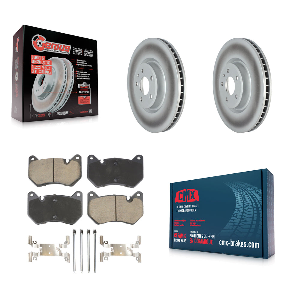 Front Coated Brake Rotor Ceramic Pad Kit For 2021 Audi Q5 With 350mm Diameter KGC-103661