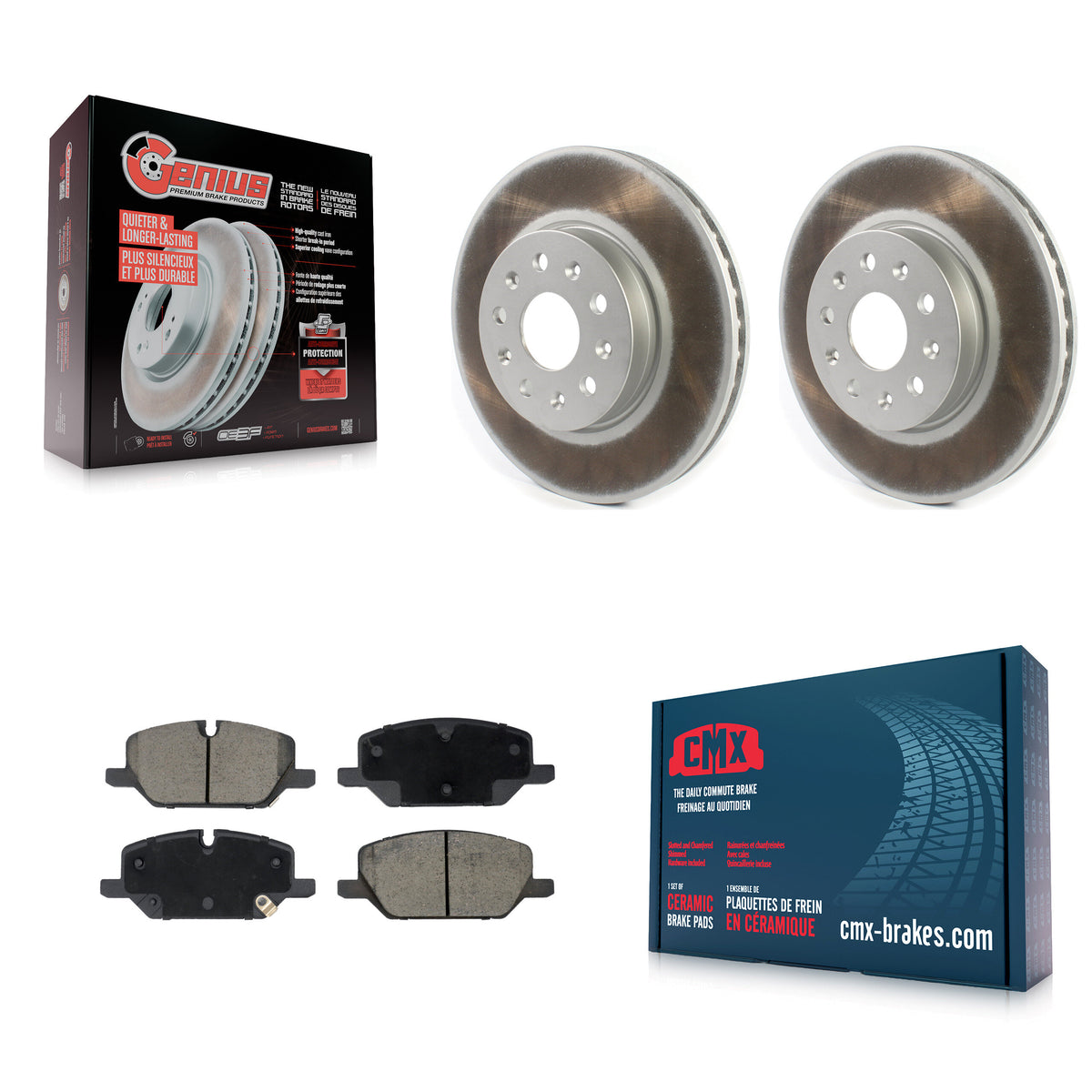 Front Coated Disc Brake Rotors And Ceramic Pads Kit For Chevrolet Camaro LT KGC-103668