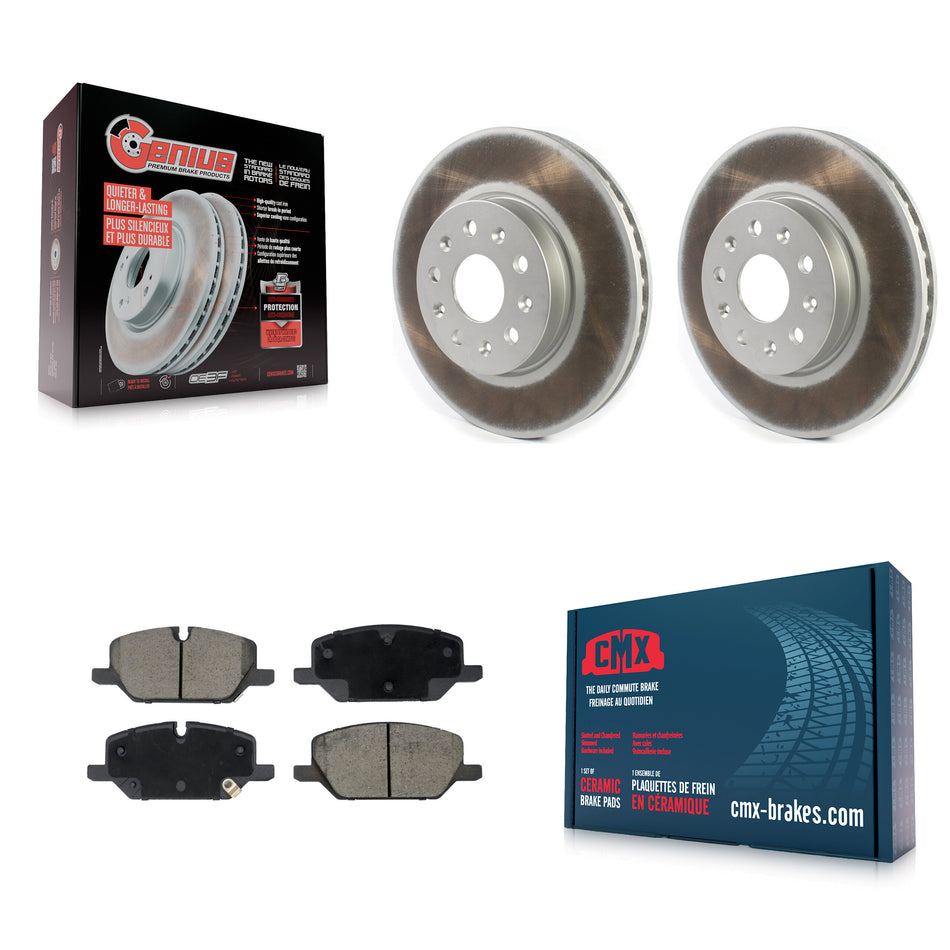 Front Coated Disc Brake Rotors And Ceramic Pads Kit For Chevrolet Camaro LT KGC-103668
