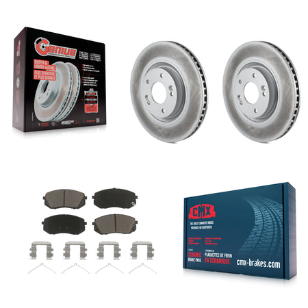 Front Coated Brake Rotor & Ceramic Pad Kit For Kia Optima With 320mm Diameter KGC-103674