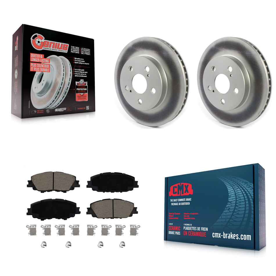 Front Coat Brake Rotor Ceramic Pad Kit For Toyota Corolla With 283mm Diameter KGC-103676