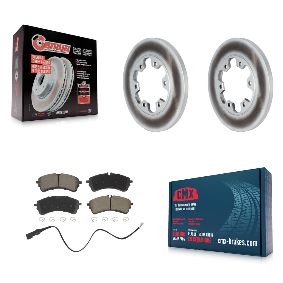 Rear Coated Brake Rotor & Ceramic Pad Kit For Ford Transit-250 Transit-150 Transit-350 HD KGC-103685