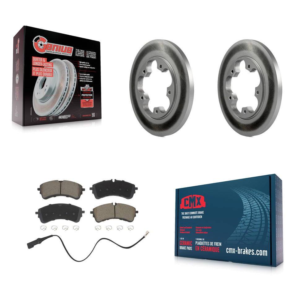 Rear Coated Disc Brake Rotor Ceramic Pad Kit For Ford Transit-250 Transit-150 Transit-350 KGC-103686