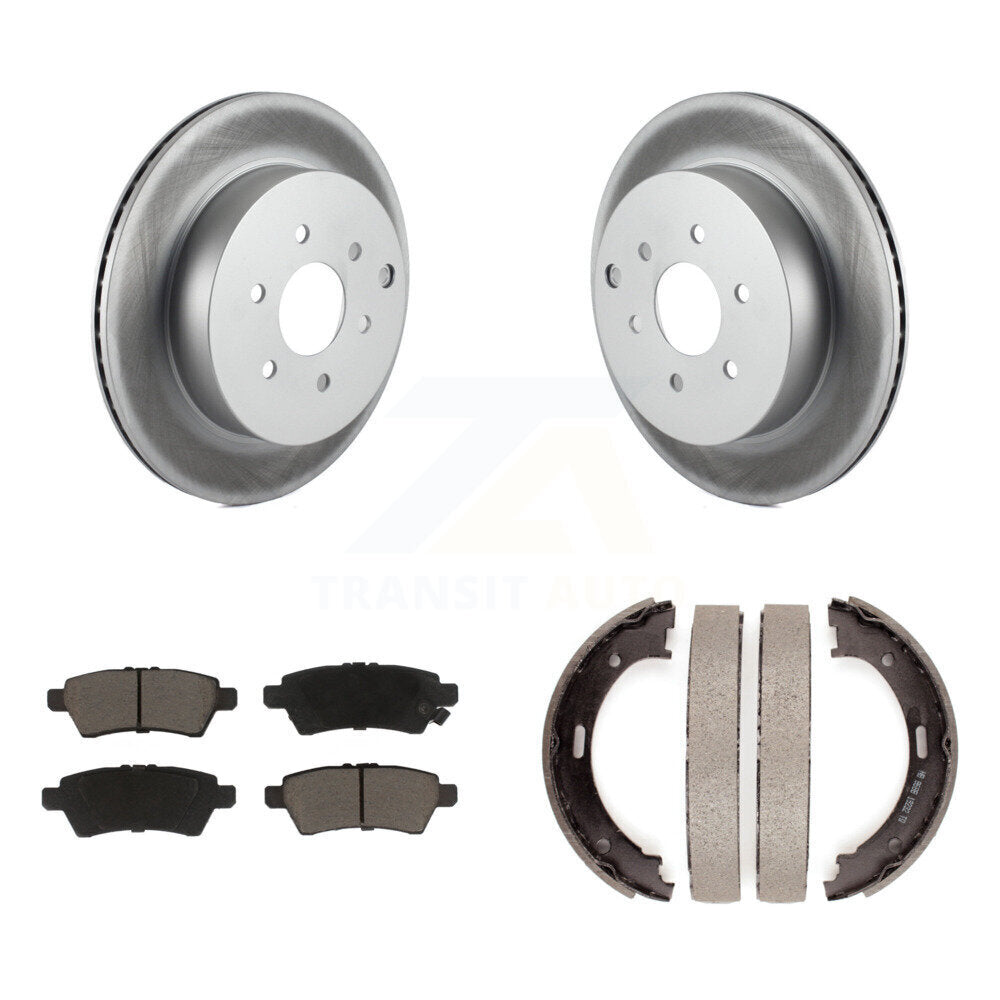 Rear Disc Coated Rotors Ceramic Pads & Parking Shoes Kit For Nissan Pathfinder From 08 04 KGC-103764