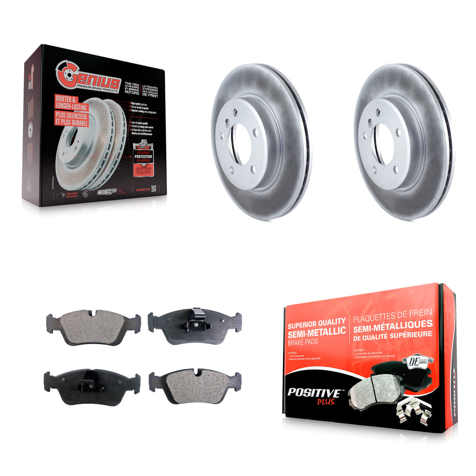 Front Coated Disc Brake Rotors And Semi-Metallic Pads Kit For BMW 325i 325Ci Z4 325xi Z3 323i 328i 323Ci 328Ci 320i KGF-100238