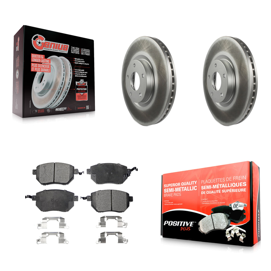 Front Coated Disc Brake Rotors And Semi-Metallic Pads Kit For Nissan Altima Murano Maxima Infiniti FX35 FX45 INFINITI KGF-100285