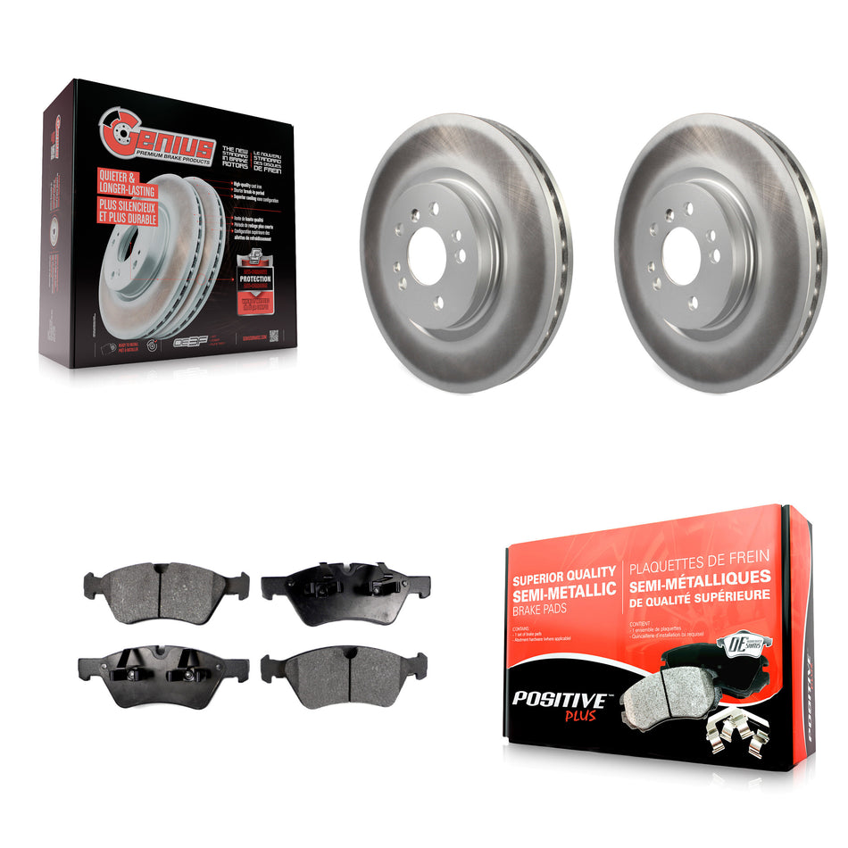 Front Coated Disc Brake Rotors And Semi-Metallic Pads Kit For Mercedes-Benz ML350 R350 ML500 ML320 R500 R320 ML450 KGF-100328