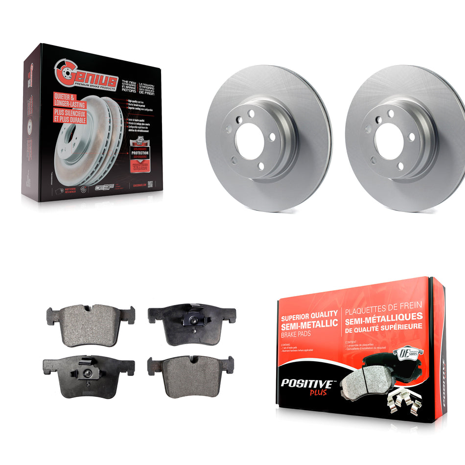 Front Coated Disc Brake Rotors And Semi-Metallic Pads Kit For BMW 328i xDrive 428i Gran Coupe 228i 330e KGF-100491