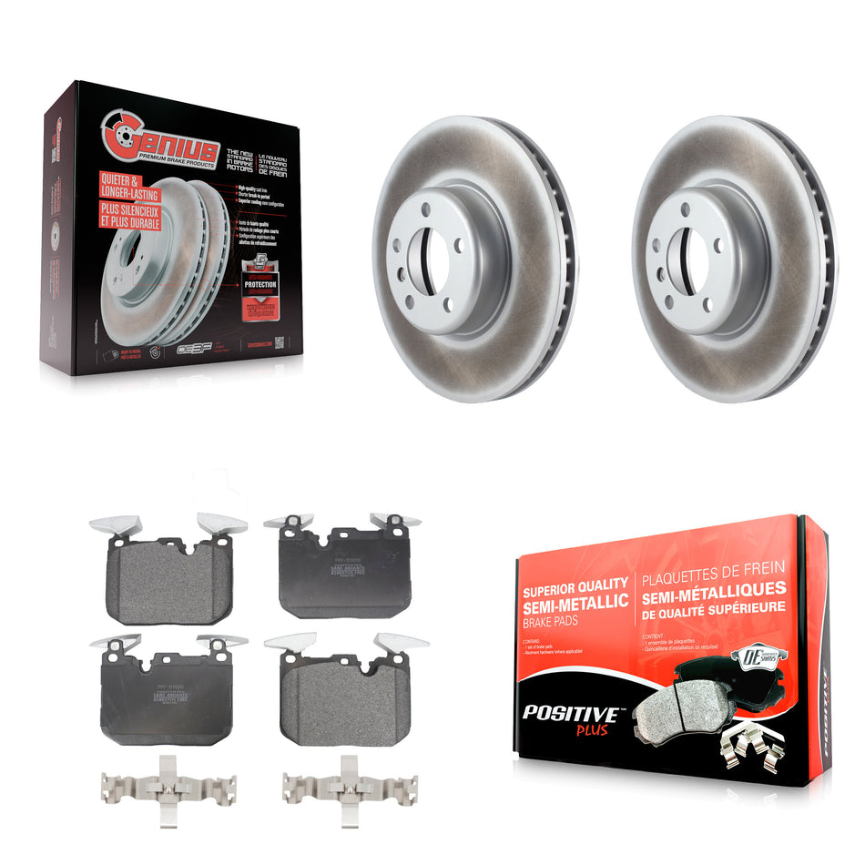 Front Coated Disc Brake Rotors And Semi-Metallic Pads Kit For BMW 328i 428i 330i xDrive 335i Gran Coupe 228i 440i 340i M240i 435i ActiveHybrid 3 GT KGF-100519