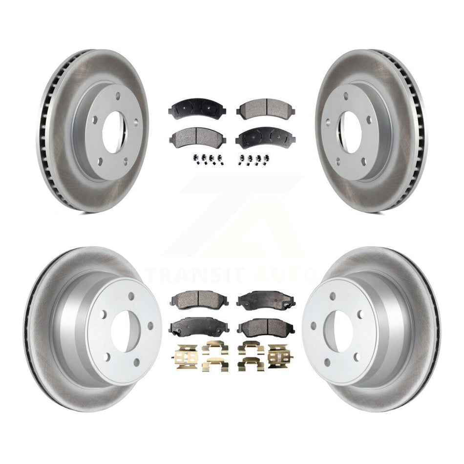 Front Rear Coated Disc Brake Rotors And Semi-Metallic Pads Kit For Chevrolet S10 Blazer GMC Sonoma Jimmy Oldsmobile Bravada Isuzu Hombre KGF-100550
