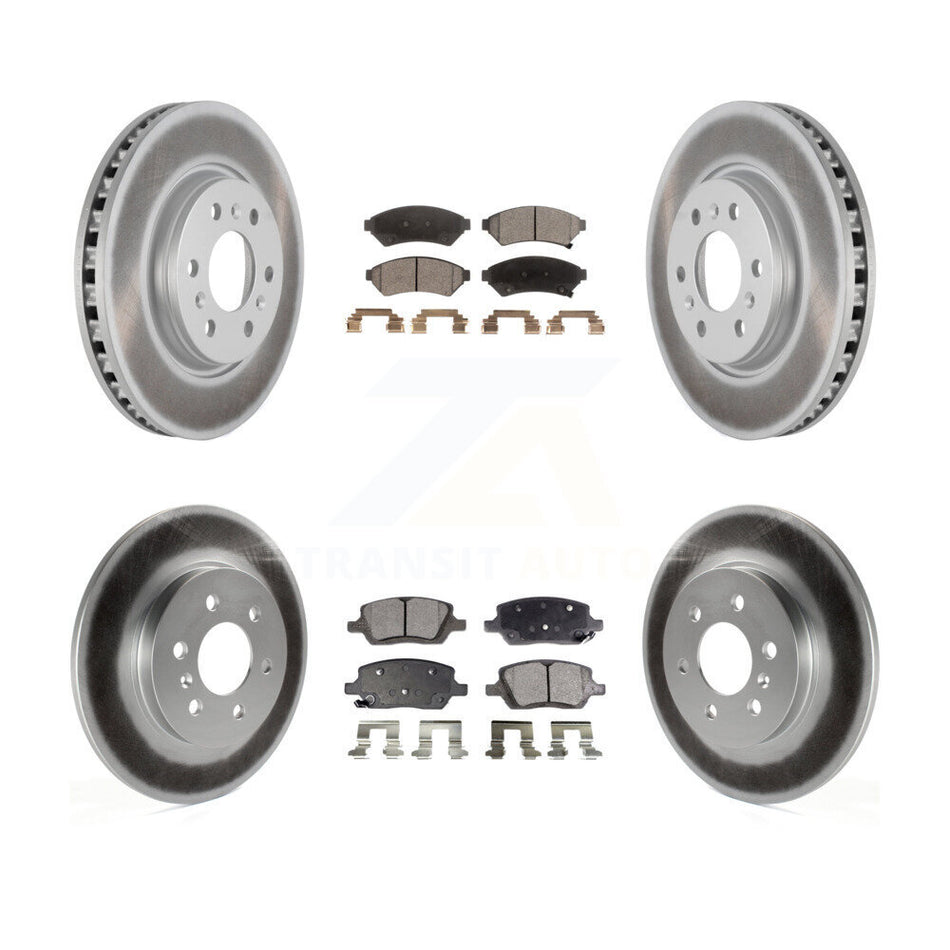 Front Rear Coated Disc Brake Rotors And Semi-Metallic Pads Kit For Chevrolet Uplander Buick Terraza Pontiac Montana Saturn Relay KGF-100597