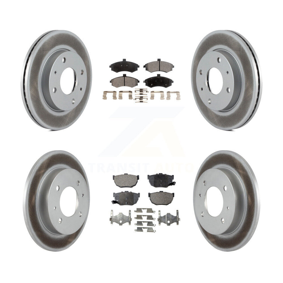 Front Rear Coated Disc Brake Rotors And Semi-Metallic Pads Kit For Hyundai Elantra rear brakes KGF-100848