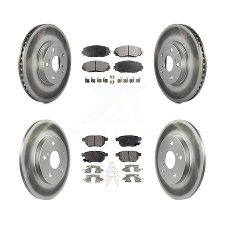 Front Rear Coated Disc Brake Rotors And Semi-Metallic Pads Kit For Toyota Matrix KGF-101016