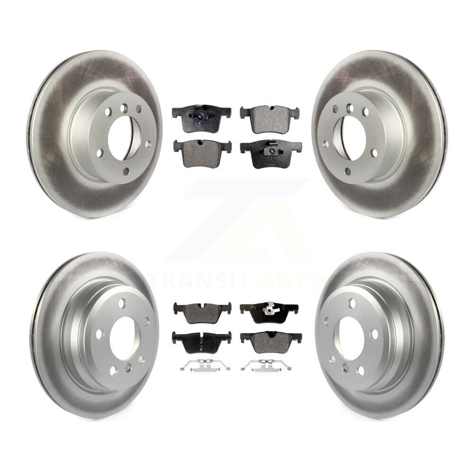 Front Rear Coated Disc Brake Rotors And Semi-Metallic Pads Kit For BMW 328i xDrive 320i 330i 428i 430i Gran Coupe 328d GT KGF-101037