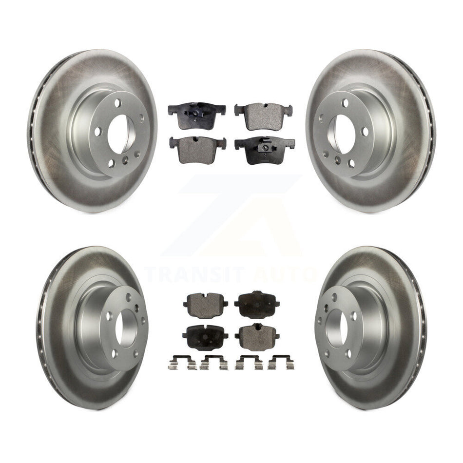 Front Rear Coated Disc Brake Rotors And Semi-Metallic Pads Kit For 2012 BMW X3 From 10 11 KGF-101104