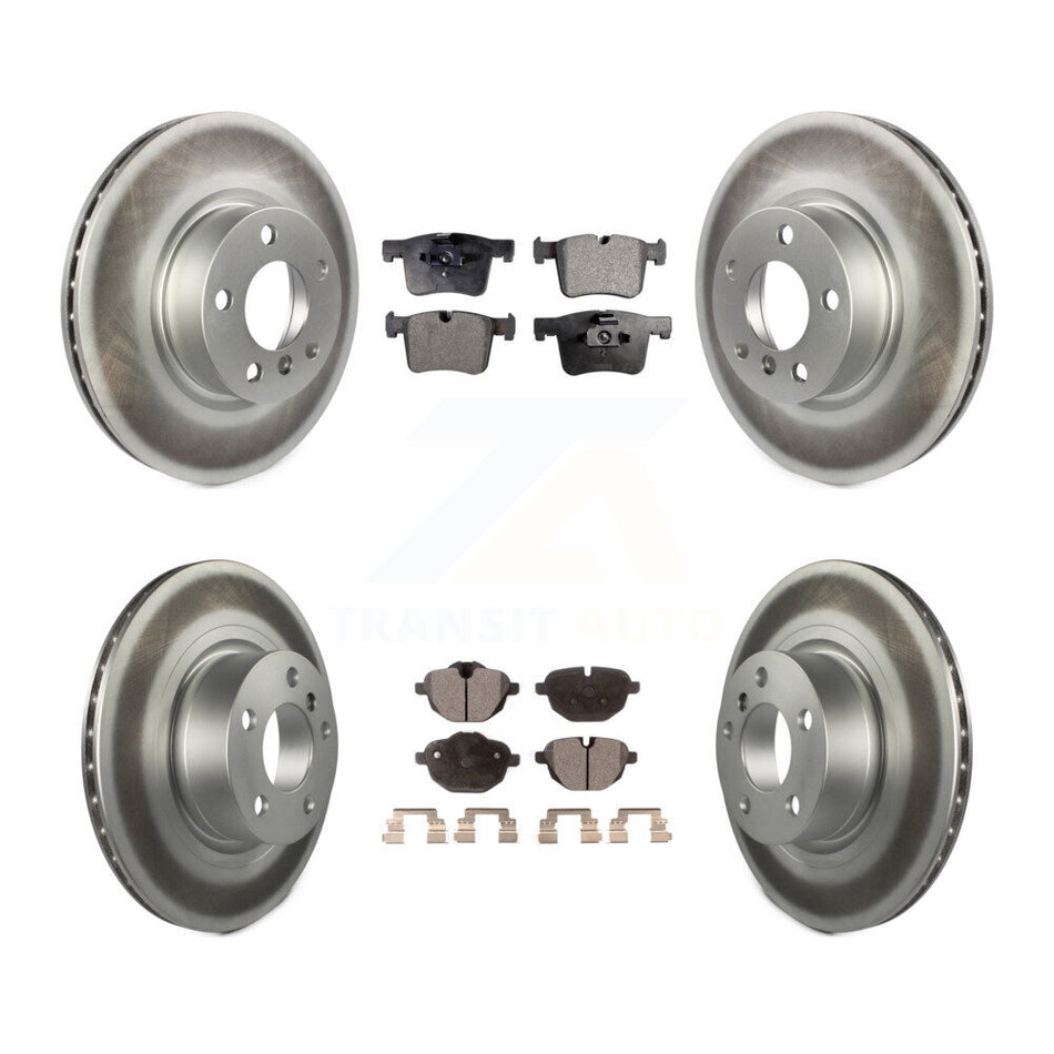 Front Rear Coated Disc Brake Rotors And Semi-Metallic Pads Kit For BMW X3 X4 KGF-101105