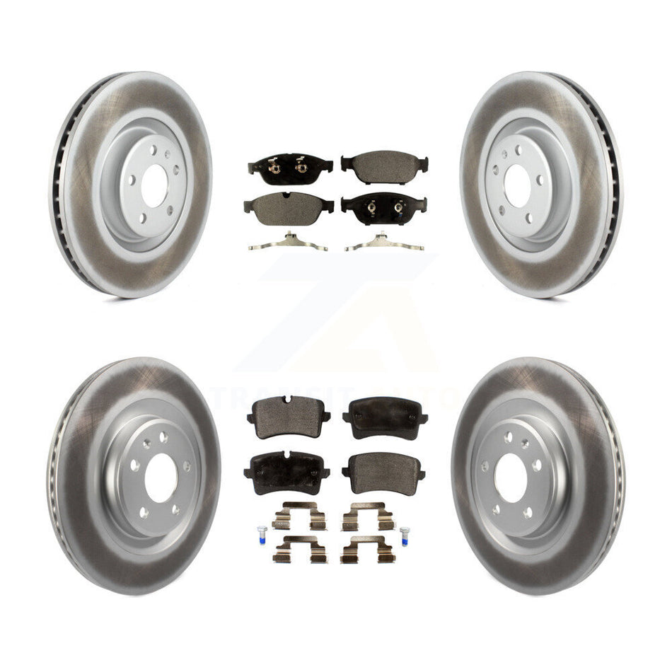 Front Rear Coated Disc Brake Rotors And Semi-Metallic Pads Kit For Audi A6 Quattro A7 KGF-101109