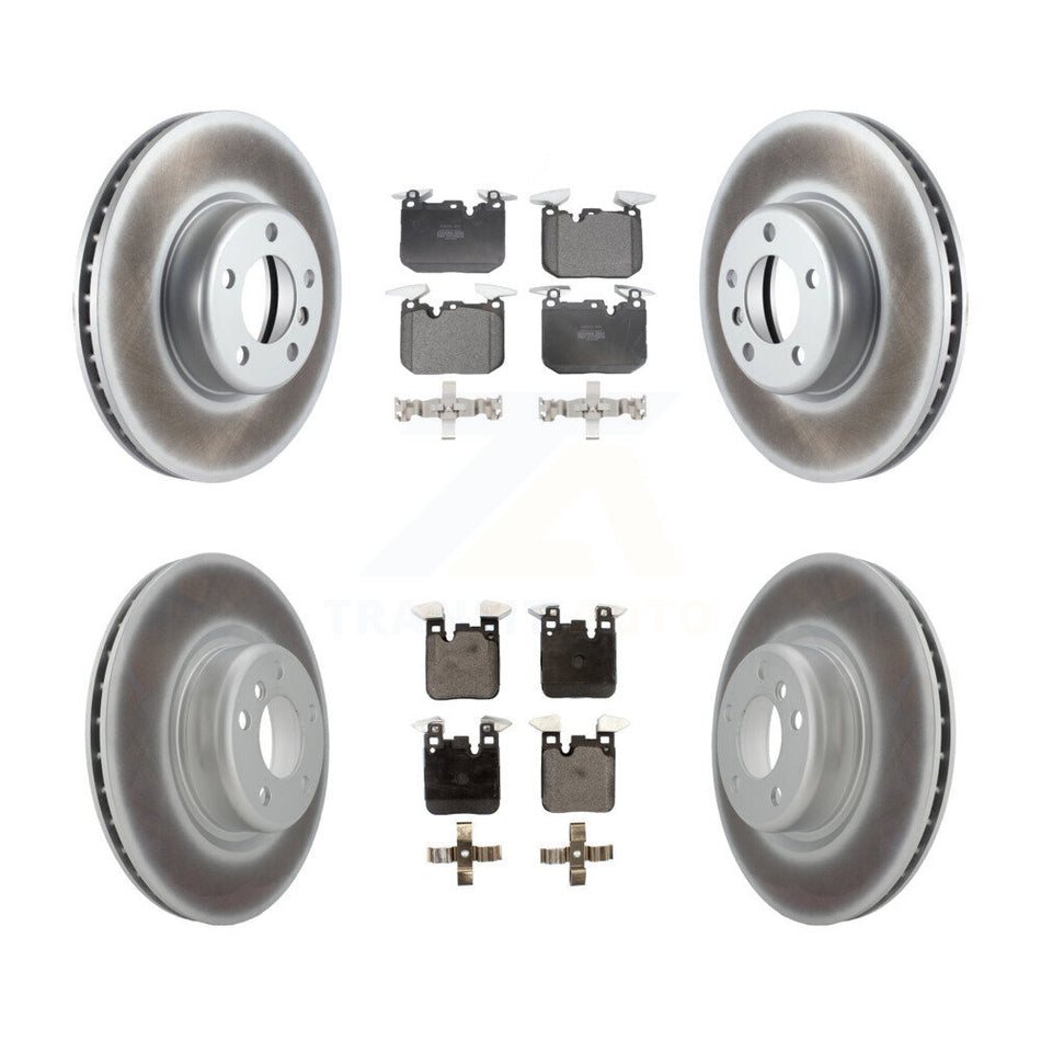 Front Rear Coated Disc Brake Rotors And Semi-Metallic Pads Kit For BMW 428i 228i xDrive Gran Coupe M240i KGF-101174