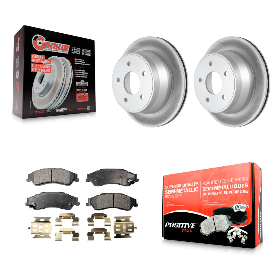 Rear Coated Disc Brake Rotors And Semi-Metallic Pads Kit For Chevrolet S10 Blazer GMC Sonoma Jimmy Oldsmobile Bravada Isuzu Hombre KGF-101189