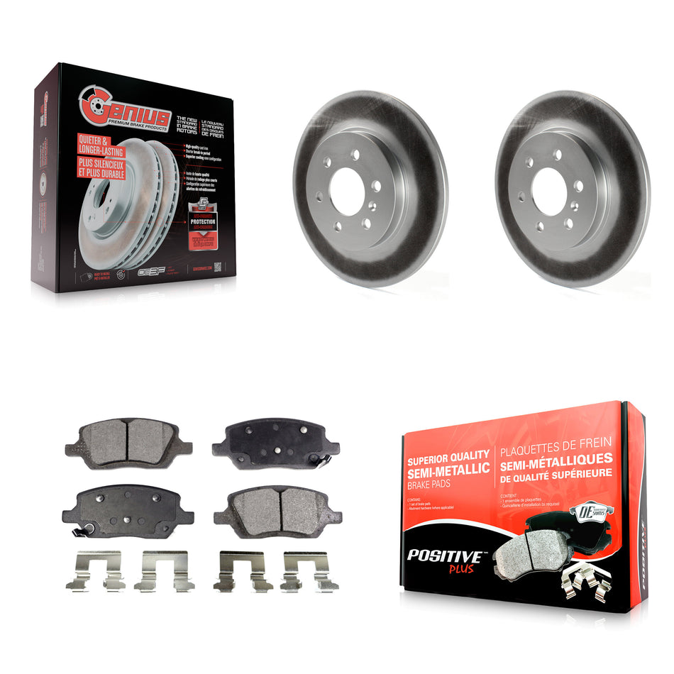 Rear Coated Disc Brake Rotors And Semi-Metallic Pads Kit For Chevrolet Uplander Buick Terraza Pontiac Montana Saturn Relay KGF-101216