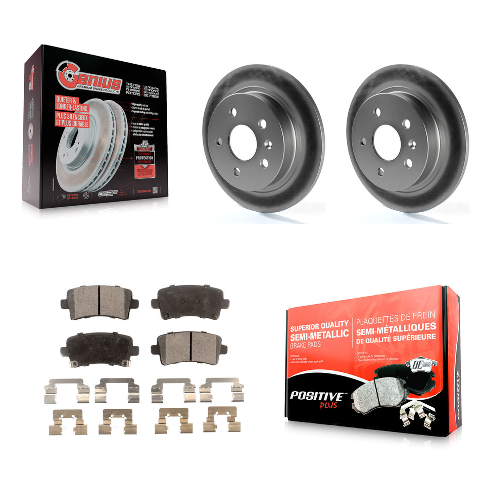 Rear Coated Disc Brake Rotors And Semi-Metallic Pads Kit For Chevrolet Malibu Buick LaCrosse Regal Limited KGF-101239