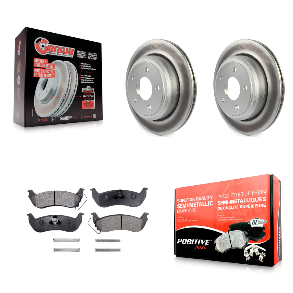 Rear Coated Disc Brake Rotors And Semi-Metallic Pads Kit For Ford Ranger Mazda B2300 B4000 KGF-101282