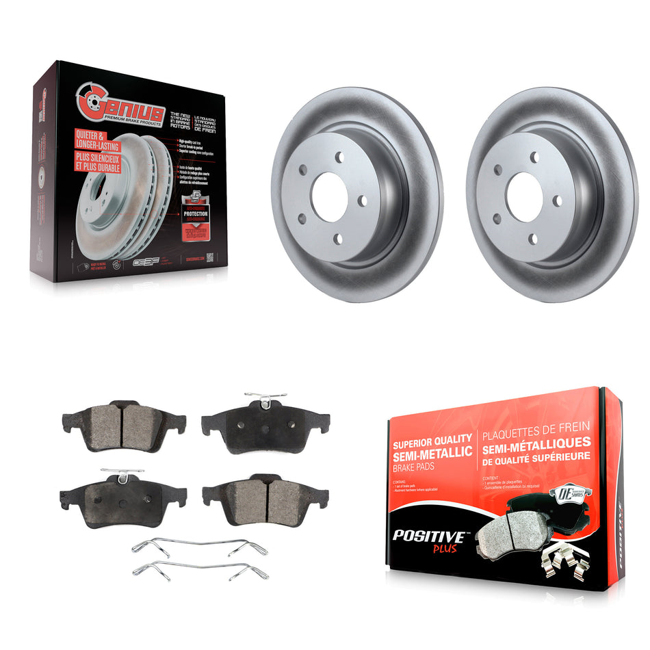 Rear Coated Disc Brake Rotors And Semi-Metallic Pads Kit For Ford Escape Connect C-Max KGF-101288
