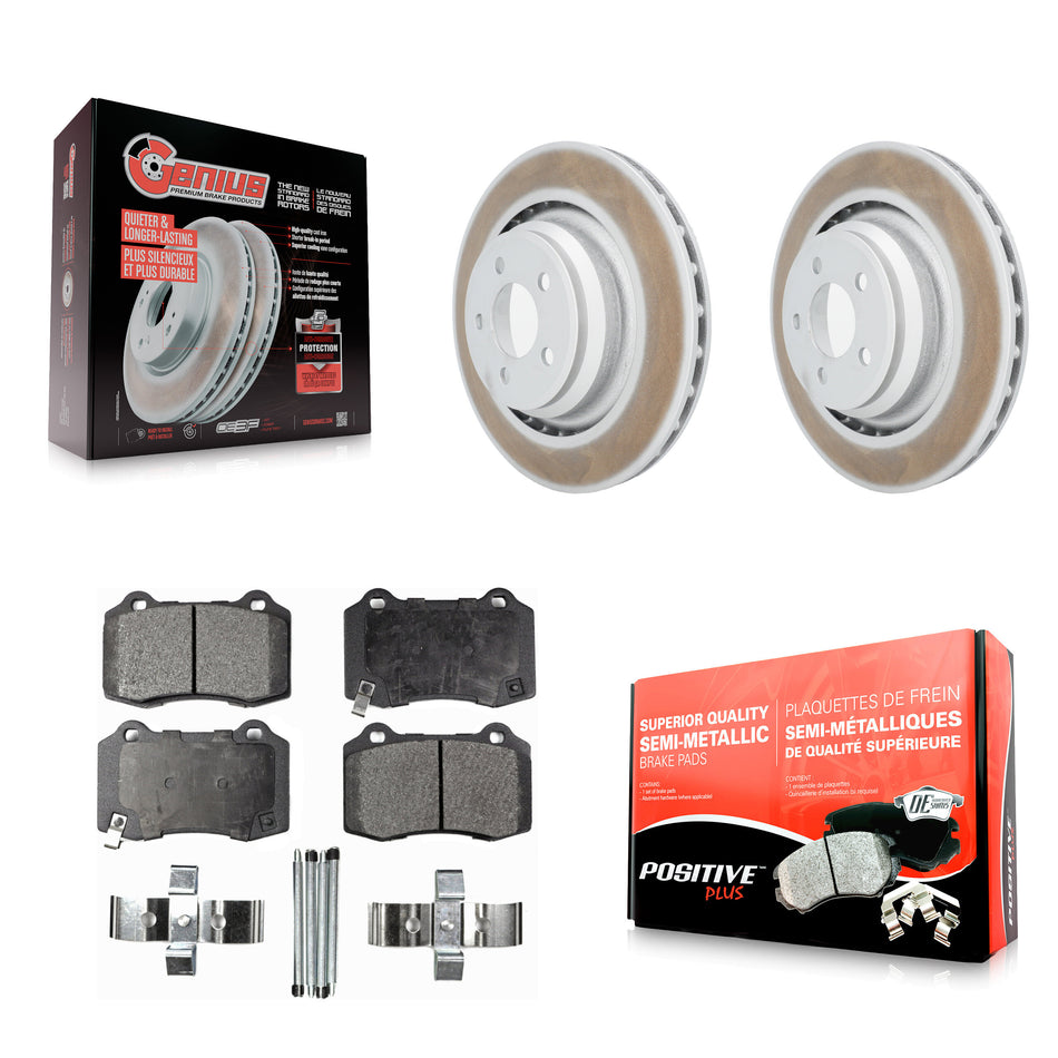 Rear Coated Disc Brake Rotors And Semi-Metallic Pads Kit For Dodge Charger Chrysler 300 Challenger Magnum KGF-101311